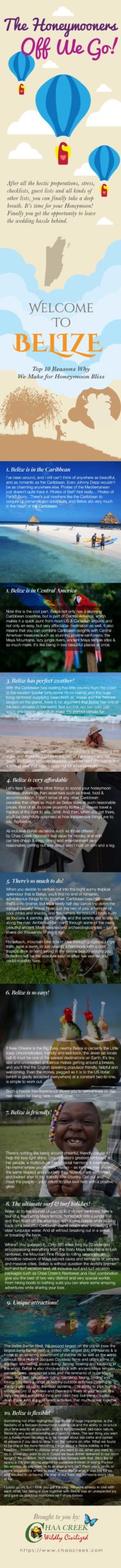 Belize Honeymoon: Top 10 Reasons Infographic