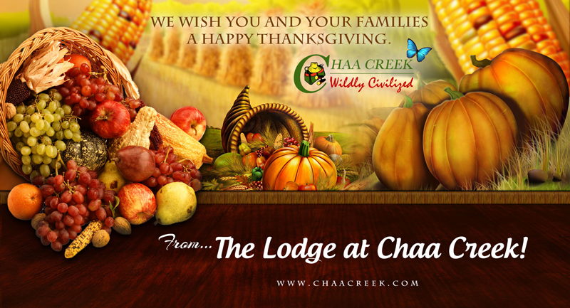 Happy Thanksgiving from all of us at Chaa Creek