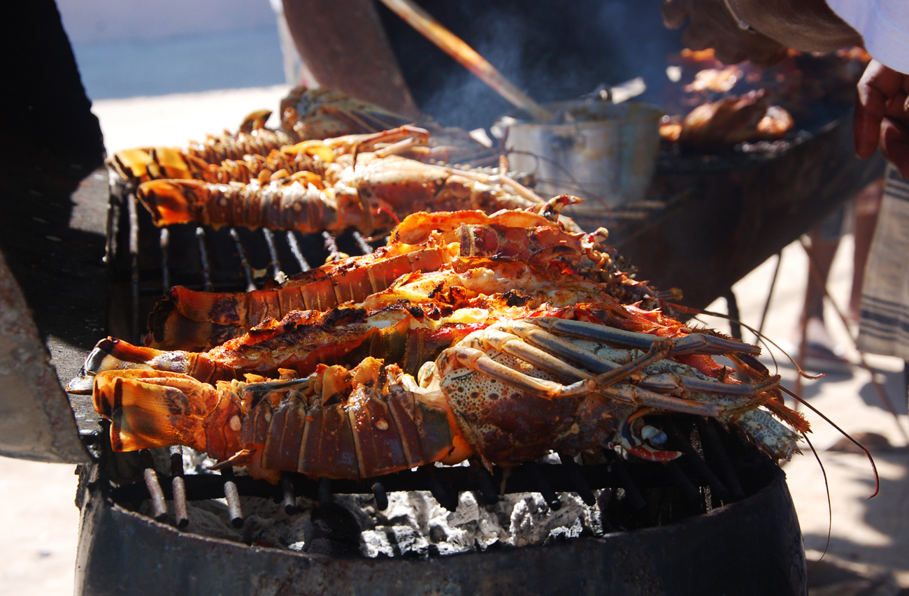 Grilled Lobster Tail in Caye Caulker Belize