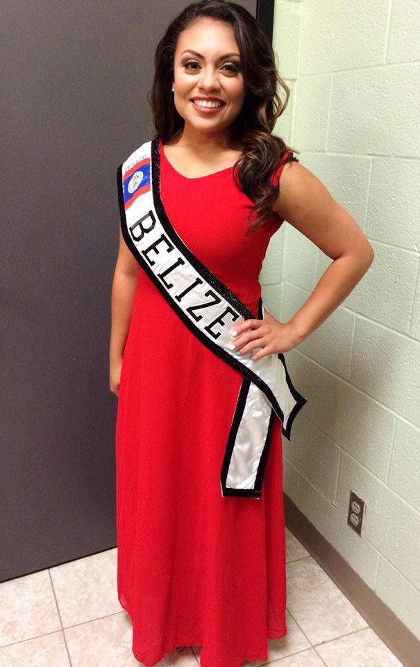 Miss Rheisha Shoil representing Belize at the Houston Queen Pageant