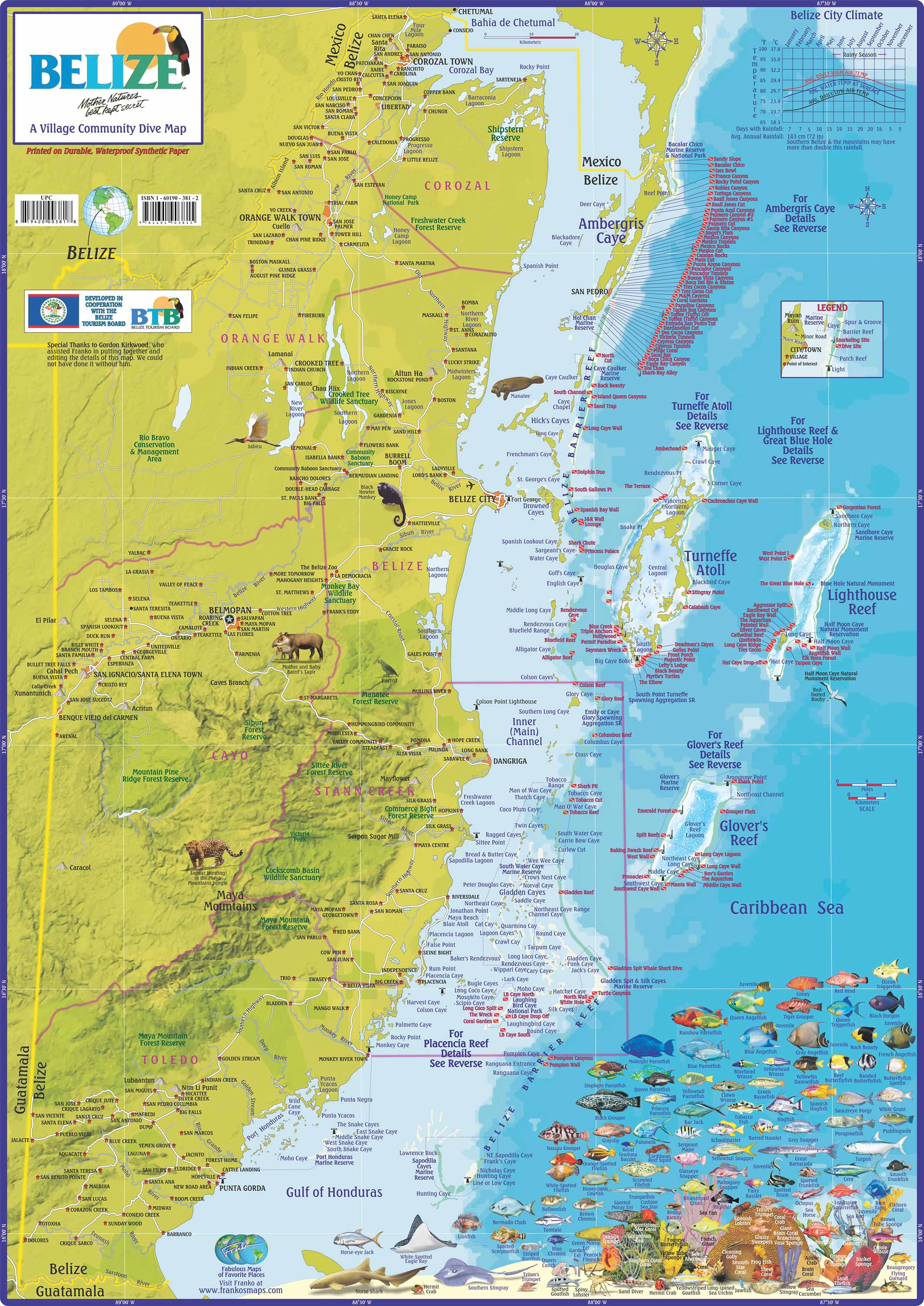 Printable Road Map Of Belize