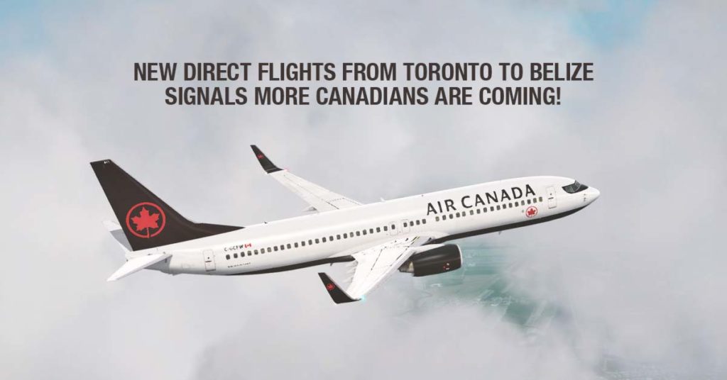 New direct flights from Toronto to Belize by Air Canada