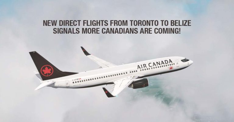 New direct flights from Toronto to Belize by Air Canada