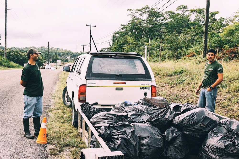 belize sustainable tourism cleanup campaign garbage black rock