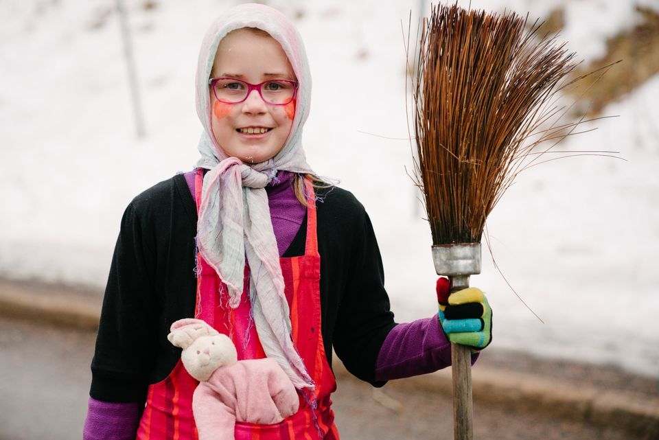 kids as easter witches old tradition in finland