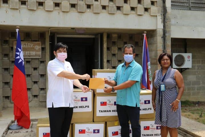 Taiwan donating covid19 masks to Belize