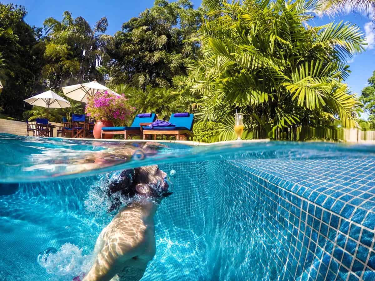 belize resorts chaa creek swimming pool under the sun