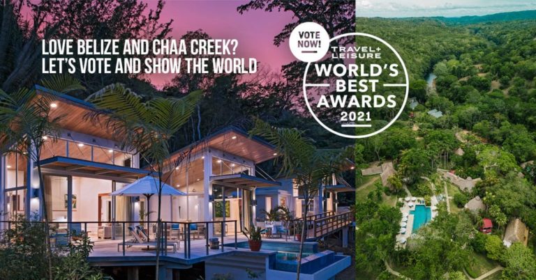 travel + leisure world travel awards 2021 vote for chaa creek and belize