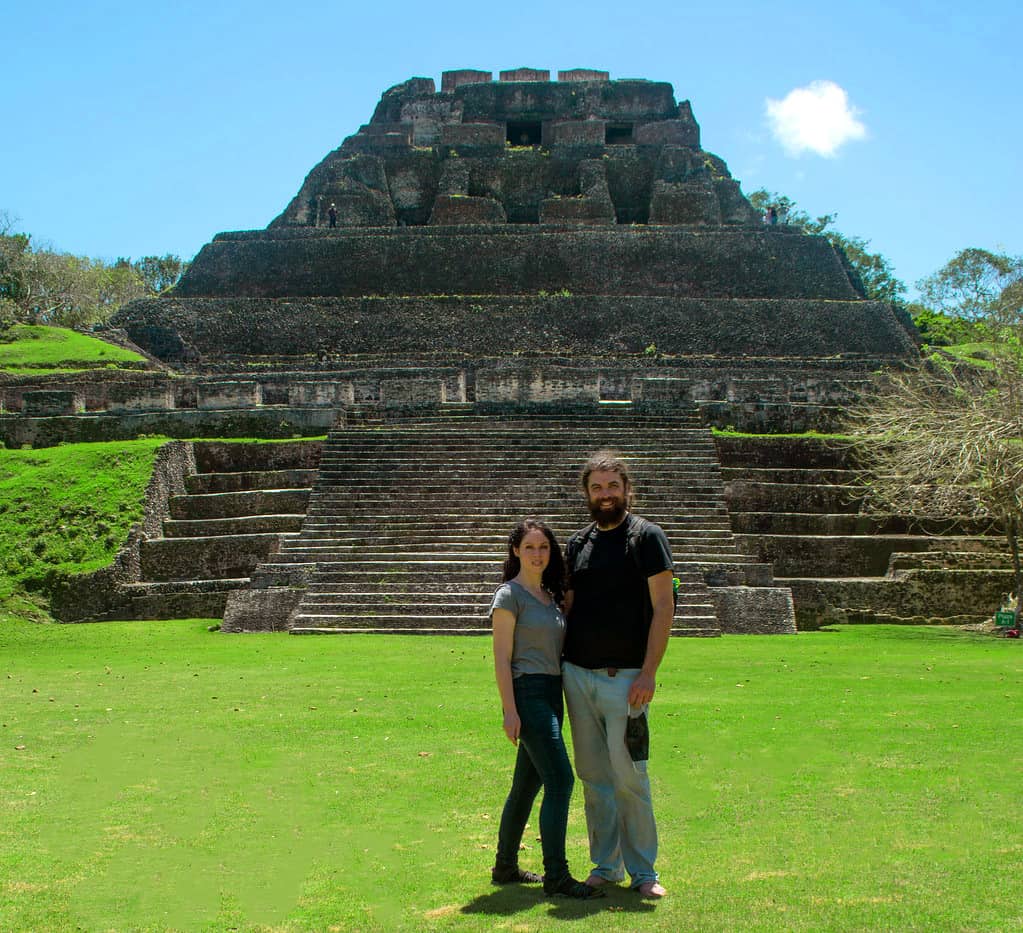 romantic adventure at xunantunich mayan ruins with couple