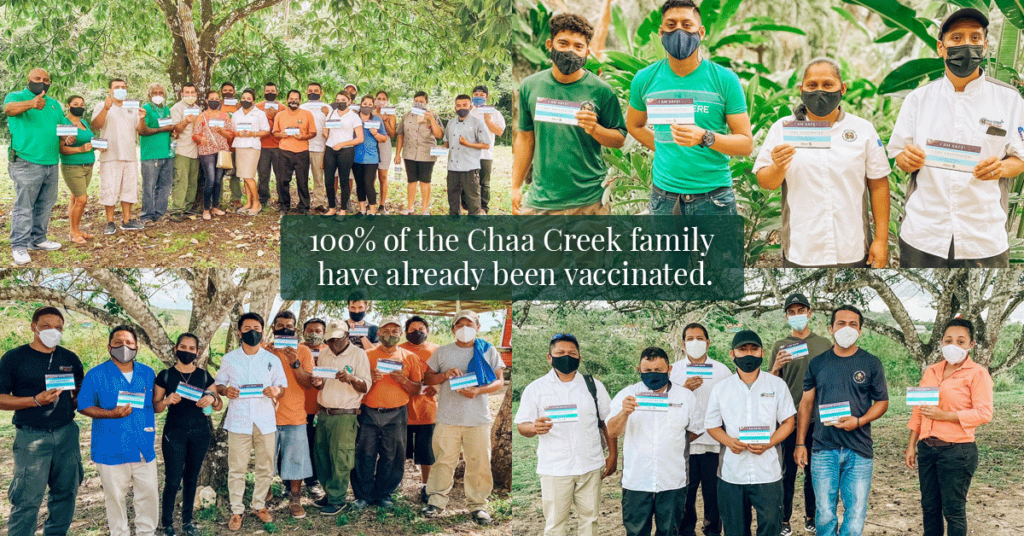 chaa creek team vaccinated against covid19