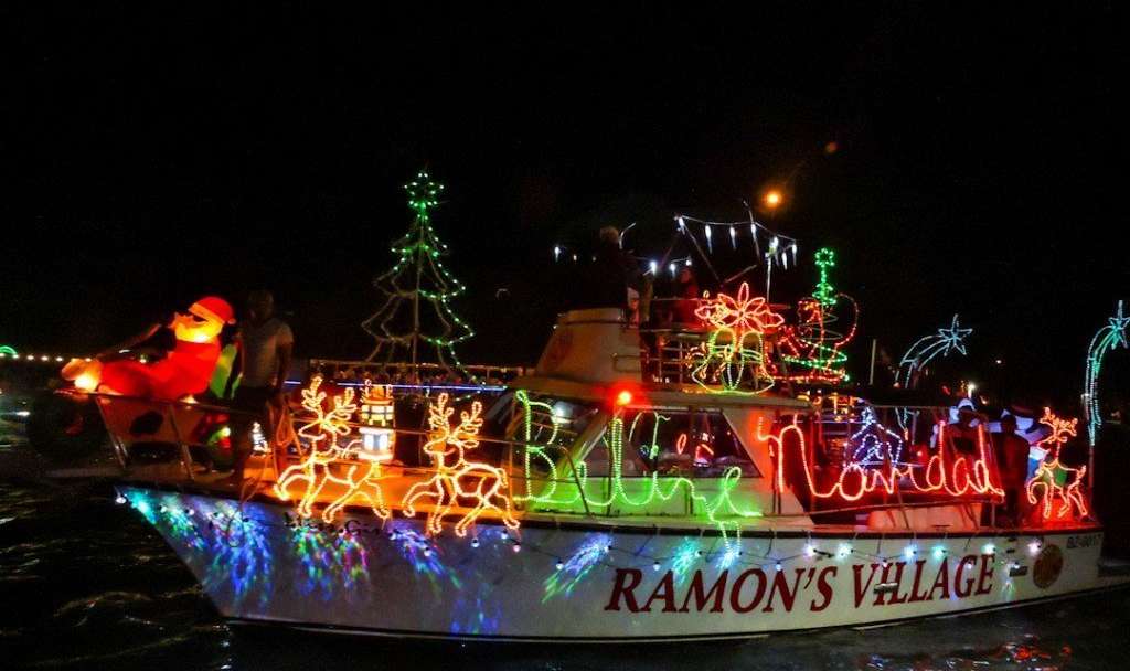 ambergris caye christmas holiday boat lighting parade