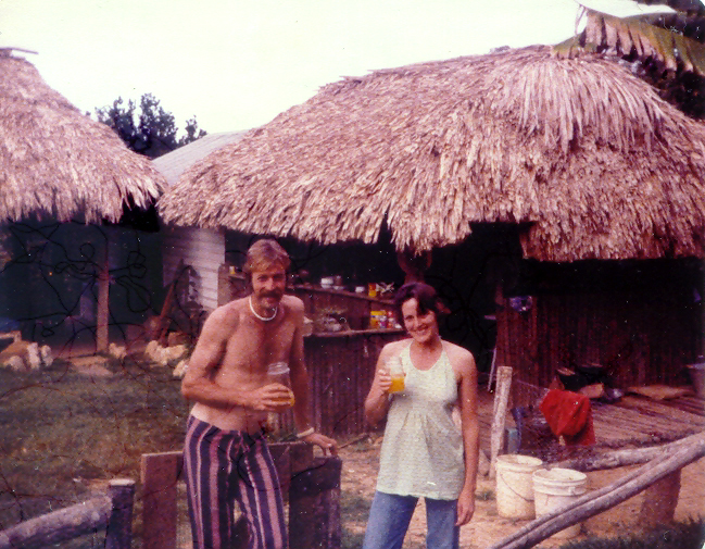 Mick and Lucy Fleming in the beggining infront of first hut