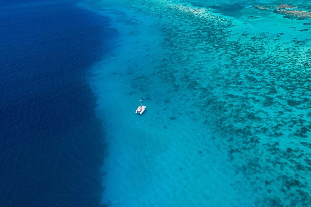 Belize Barrier Reef seen on Belize Sailing Vacations