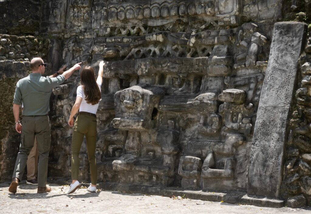 Prince William and duchess Kate exploring Belize's Caracol Maya Archaeological site