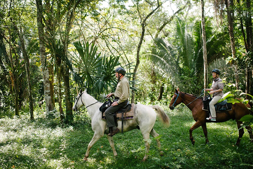 horseback riding in belize jungle with family