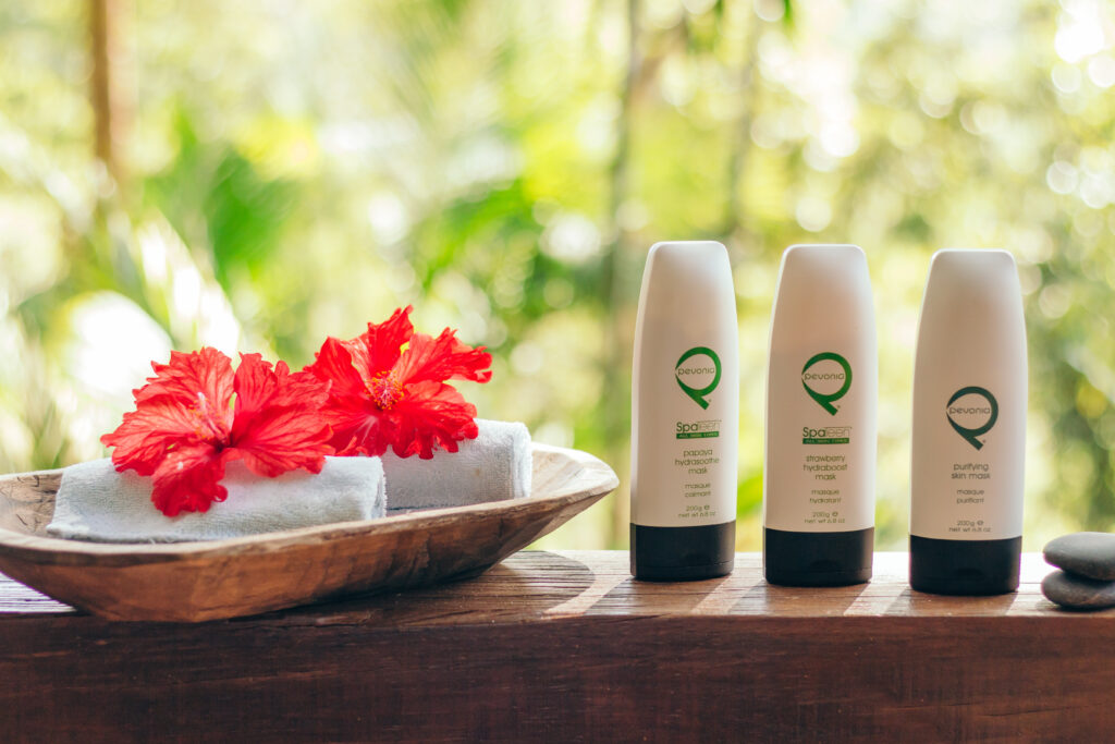 Products used by the spa at chaa creek Belize 