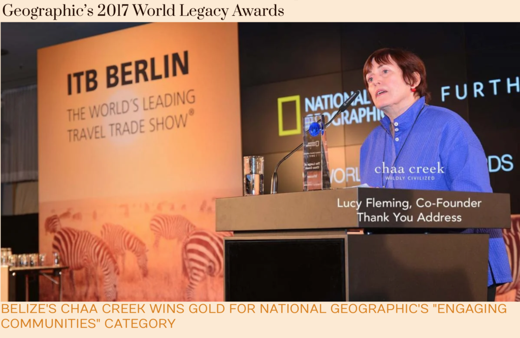 National Geographic Recognises Chaa creek 